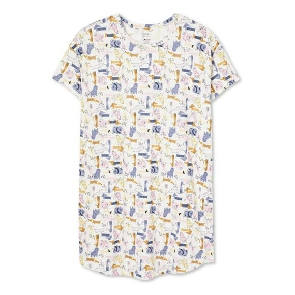 👚 Plus Size Women's Round Neck Nightshirt – George Size: 1X - Picture 3 of 3